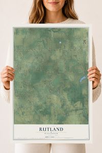Map of Rutland, Wisconsin, 18 x 24 inch unframed archival matte print