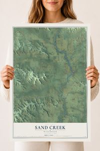 Map of Sand Creek, Wisconsin, 18 x 24 inch unframed archival matte print