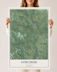 Map of Sand Creek, Wisconsin, 24 x 36 inch unframed archival matte print