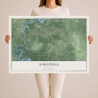 Map of Saratoga, Wisconsin, 24 x 36 inch unframed archival matte print