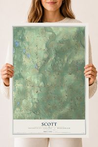 Map of Scott, Sheboygan County, Wisconsin, 18 x 24 inch unframed archival matte print