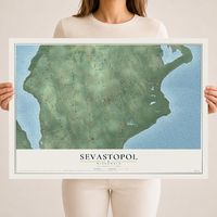 Map of Sevastopol, Wisconsin, 18 x 24 inch unframed archival matte print
