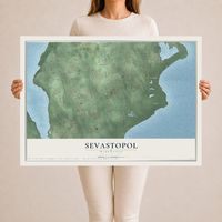 Map of Sevastopol, Wisconsin, 24 x 36 inch unframed archival matte print