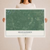 Map of Shanagolden, Wisconsin, 24 x 36 inch unframed archival matte print