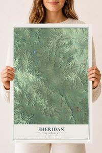 Map of Sheridan, Wisconsin, 18 x 24 inch unframed archival matte print