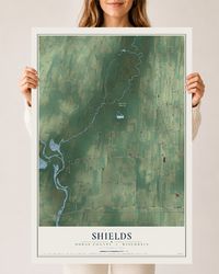 Map of Shields, Dodge County, Wisconsin, 24 x 36 inch unframed archival matte print