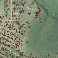 Second close-up of the map of Shullsburg, Wisconsin print showing more streets and buildings