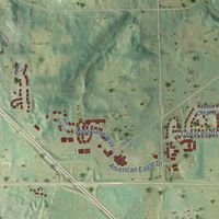 Second close-up of the map of Slinger, Wisconsin print showing more streets and buildings