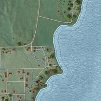 Second close-up of the map of Solon Springs, Wisconsin print showing more streets and buildings