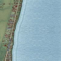 Second close-up of the map of Somers, Wisconsin print showing more streets and buildings