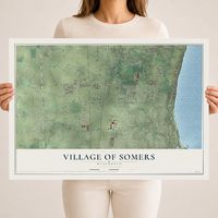 Map of Somers, Wisconsin, 18 x 24 inch unframed archival matte print