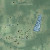 Close-up of the map of South Fork, Wisconsin print showing street and building detail
