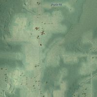 Second close-up of the map of South Fork, Wisconsin print showing more streets and buildings