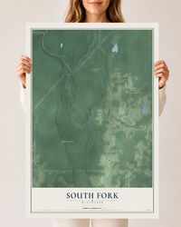 Map of South Fork, Wisconsin, 24 x 36 inch unframed archival matte print