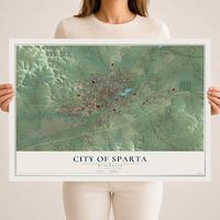 Map of Sparta, Wisconsin, 18 x 24 inch unframed archival matte print