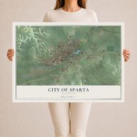Map of Sparta, Wisconsin, 24 x 36 inch unframed archival matte print