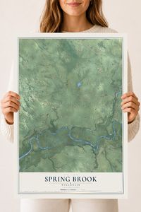 Map of Spring Brook, Wisconsin, 18 x 24 inch unframed archival matte print