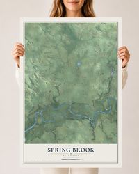 Map of Spring Brook, Wisconsin, 24 x 36 inch unframed archival matte print