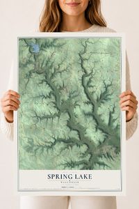 Map of Spring Lake, Wisconsin, 18 x 24 inch unframed archival matte print