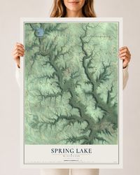 Map of Spring Lake, Wisconsin, 24 x 36 inch unframed archival matte print