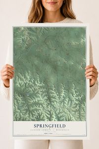 Map of Springfield, Jackson County, Wisconsin, 18 x 24 inch unframed archival matte print