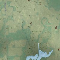 Second close-up of the map of Springvale, Fond du Lac County, Wisconsin print showing more streets and buildings