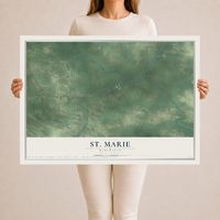 Map of St. Marie, Wisconsin, 24 x 36 inch unframed archival matte print