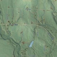 Second close-up of the map of Stanfold, Wisconsin print showing more streets and buildings