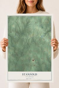 Map of Stanfold, Wisconsin, 18 x 24 inch unframed archival matte print