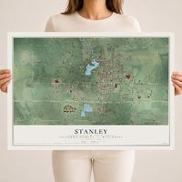 Map of Stanley, Chippewa County, Wisconsin, 18 x 24 inch unframed archival matte print