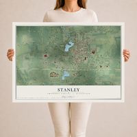 Map of Stanley, Chippewa County, Wisconsin, 24 x 36 inch unframed archival matte print