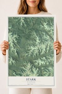Map of Stark, Wisconsin, 18 x 24 inch unframed archival matte print