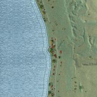 Second close-up of the map of Stockbridge, Wisconsin print showing more streets and buildings