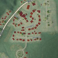 Second close-up of the map of Sullivan, Wisconsin print showing more streets and buildings