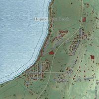 Second close-up of the map of Taycheedah, Wisconsin print showing more streets and buildings