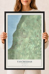 Map of Taycheedah, Wisconsin, 18 x 24 inch print in a black wood frame
