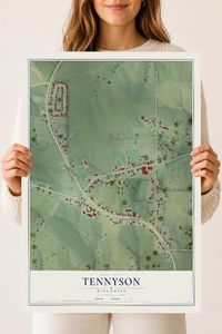 Map of Tennyson, Wisconsin, 18 x 24 inch unframed archival matte print