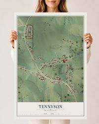 Map of Tennyson, Wisconsin, 24 x 36 inch unframed archival matte print