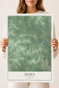 Map of Tilden, Wisconsin, 18 x 24 inch unframed archival matte print