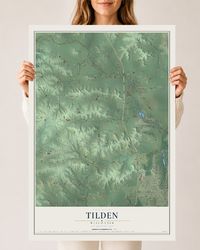 Map of Tilden, Wisconsin, 24 x 36 inch unframed archival matte print