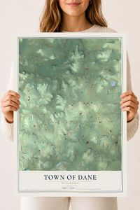 Map of the Town of Dane, Wisconsin, 18 x 24 inch unframed archival matte print