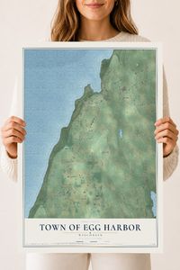 Map of the Town of Egg Harbor, Wisconsin, 18 x 24 inch unframed archival matte print