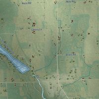 Close-up of the map of the Town of Forestville, Wisconsin print showing street and building detail