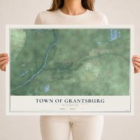 Map of the Town of Grantsburg, Wisconsin, 18 x 24 inch unframed archival matte print