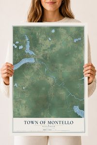 Map of the Town of Montello, Wisconsin, 18 x 24 inch unframed archival matte print