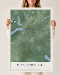 Map of the Town of Montello, Wisconsin, 24 x 36 inch unframed archival matte print