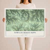 Map of the Town of Mount Hope, Wisconsin, 24 x 36 inch unframed archival matte print