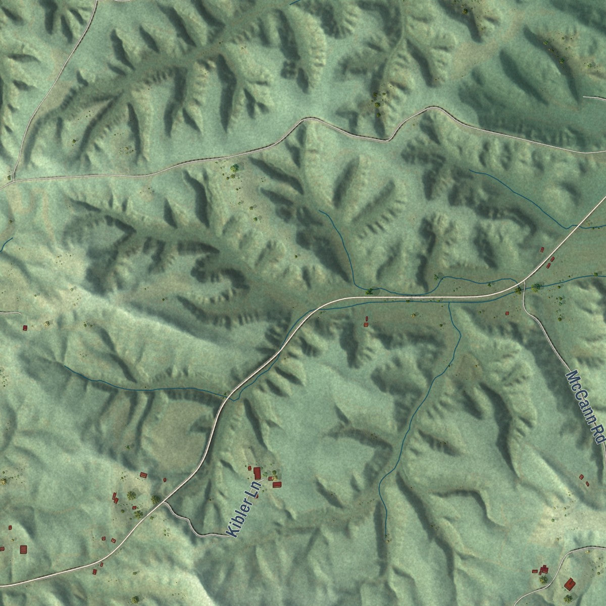 Second close-up of the map of the Town of Plymouth, Juneau County, Wisconsin print showing more streets and buildings