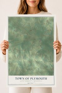 Map of the Town of Plymouth, Rock County, Wisconsin, 18 x 24 inch unframed archival matte print