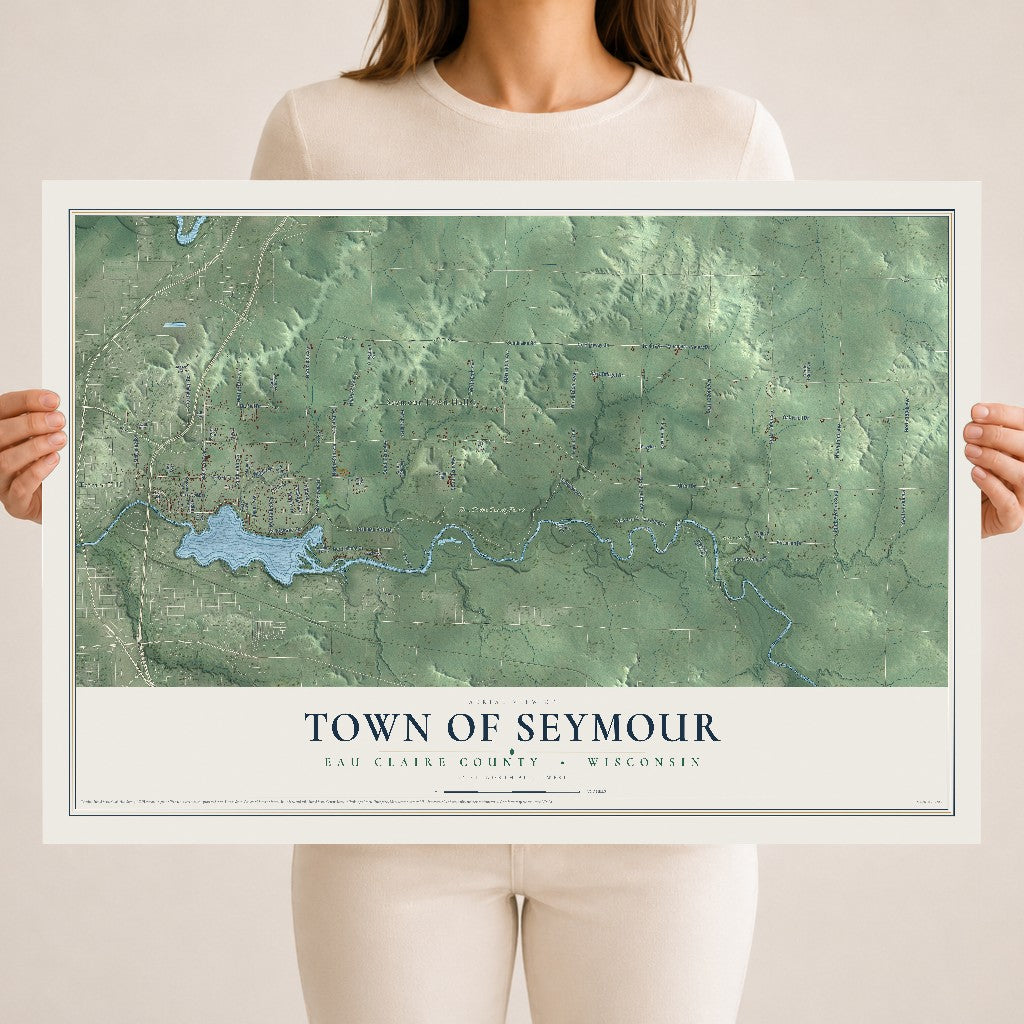 Map of the Town of Seymour, Eau Claire County, Wisconsin, 18 x 24 inch unframed archival matte print